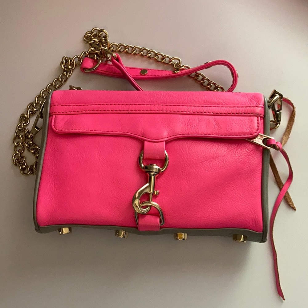 Bright Pink Rebecca Minkoff Mini Mac Purse